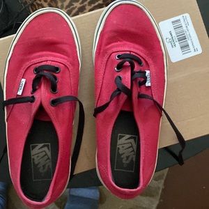 Womens size 7.5 classic red Vans canvas sneaker